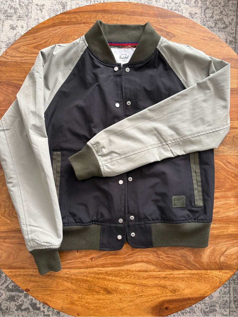 Women’s Black and Light Green Bomber Jacket